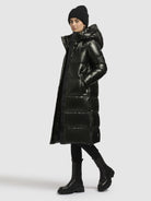 khujo-coat-rachel-shiny-dark-green-steppmantel-damen-knielang-regular-fit image 2