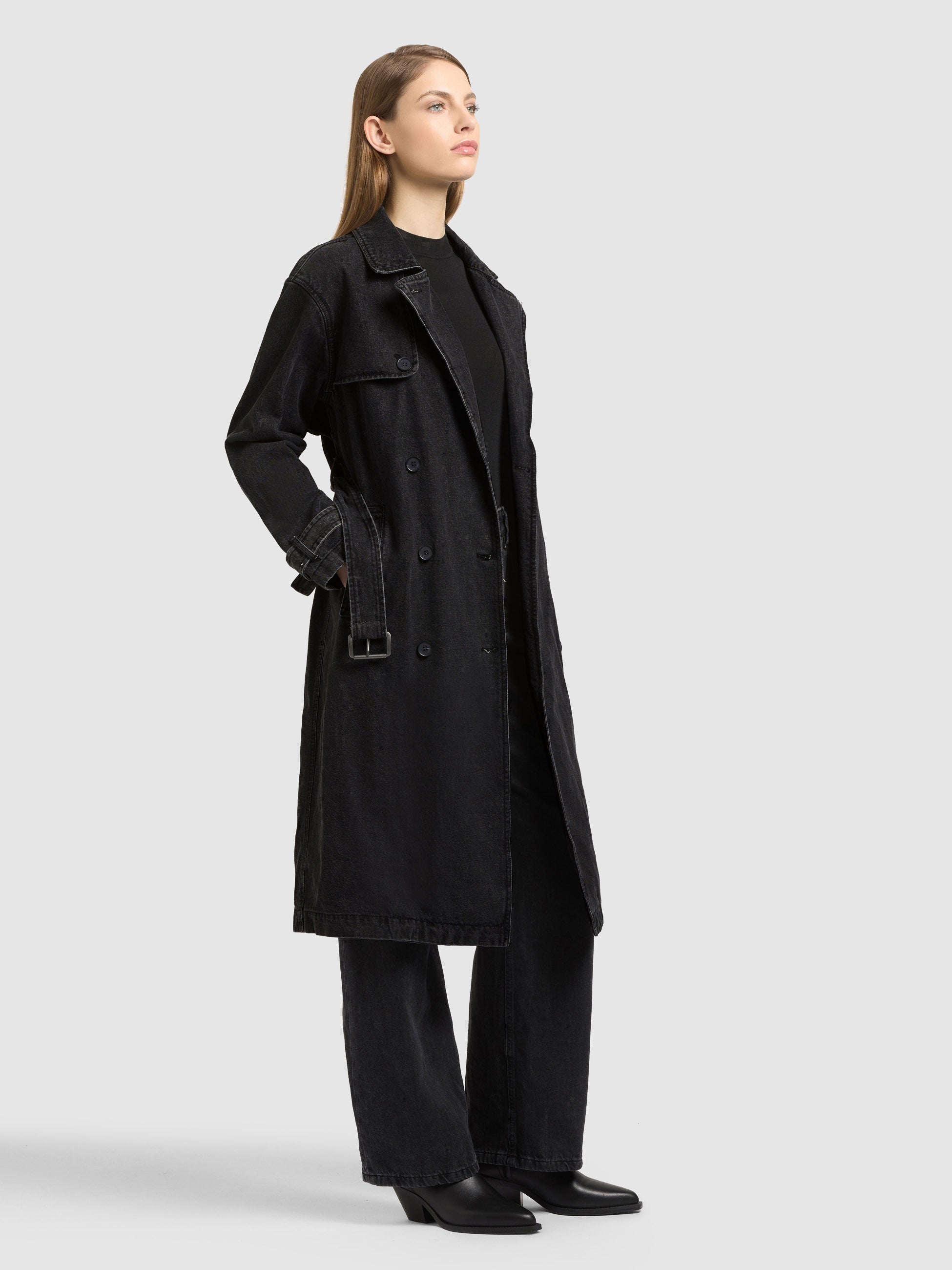 khujo-hera-black-damen-jeans-trenchmantel-denim-schwarz image 6