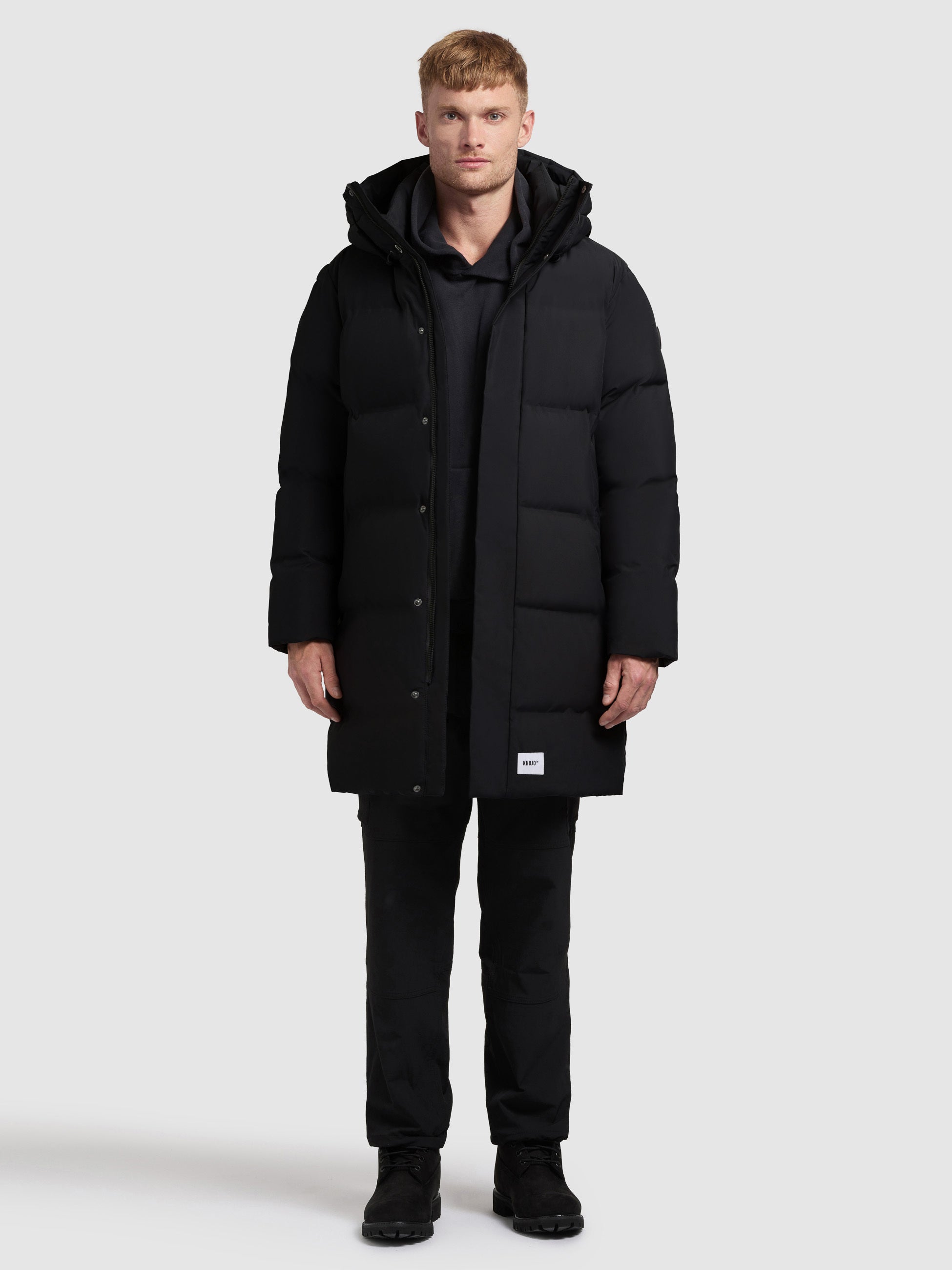 khujo-mantel-stank2-black-langer-steppmantel-mit-hoch-schlie-ender-kapuze image 2