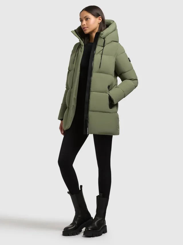 khujo-jacke-drown-matt-fern-green-damen-steppjacke-loose-fit image 1