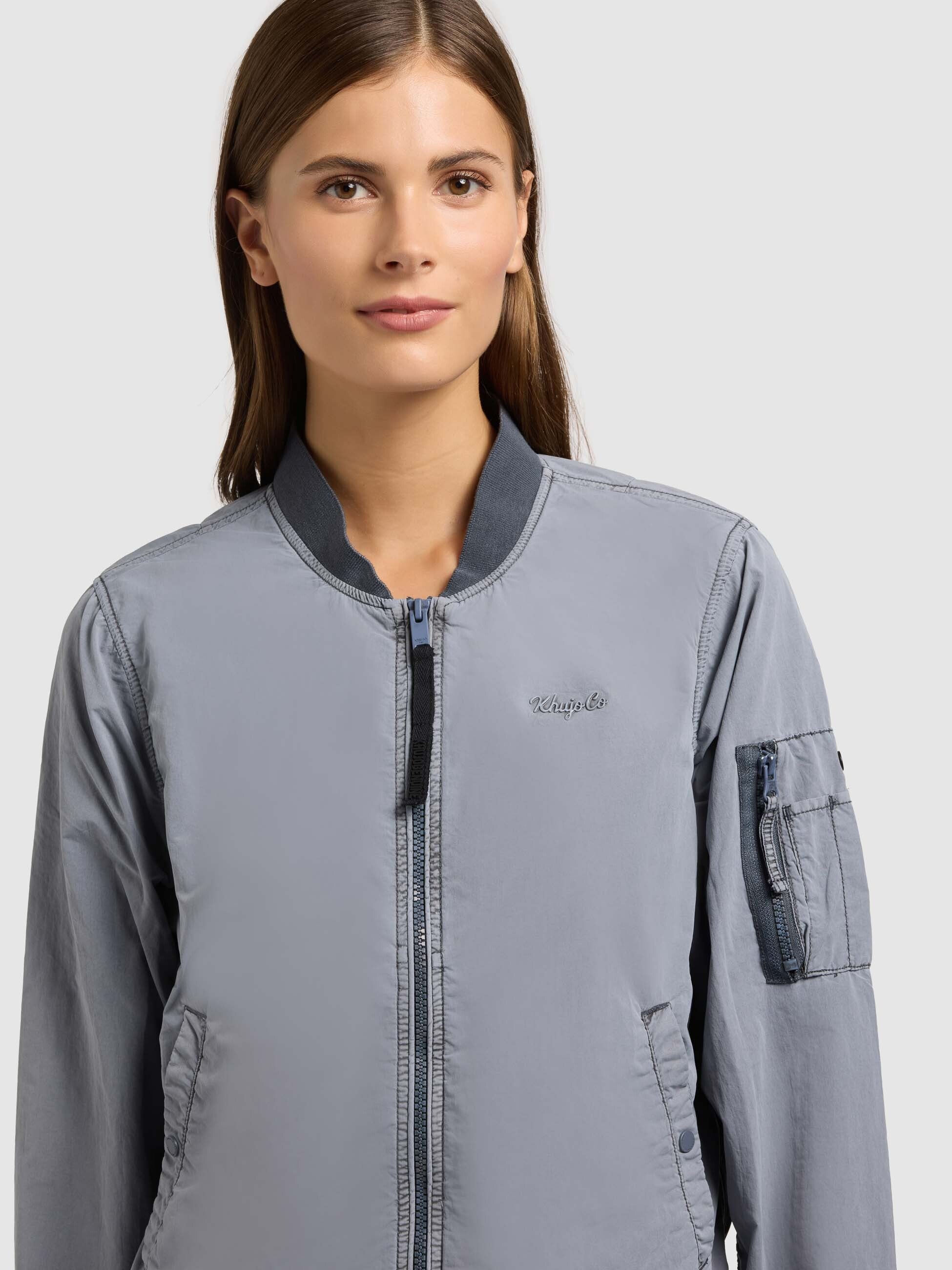 khujo-jacke-denz-misty-blue-ungef-tterte-bomberjacke-blouson image 7