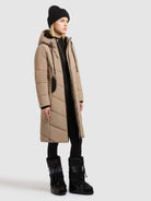 khujo-coat-aribay4-light-damen-steppjacke-light-cookie-beige-lang-mit-strick image 6