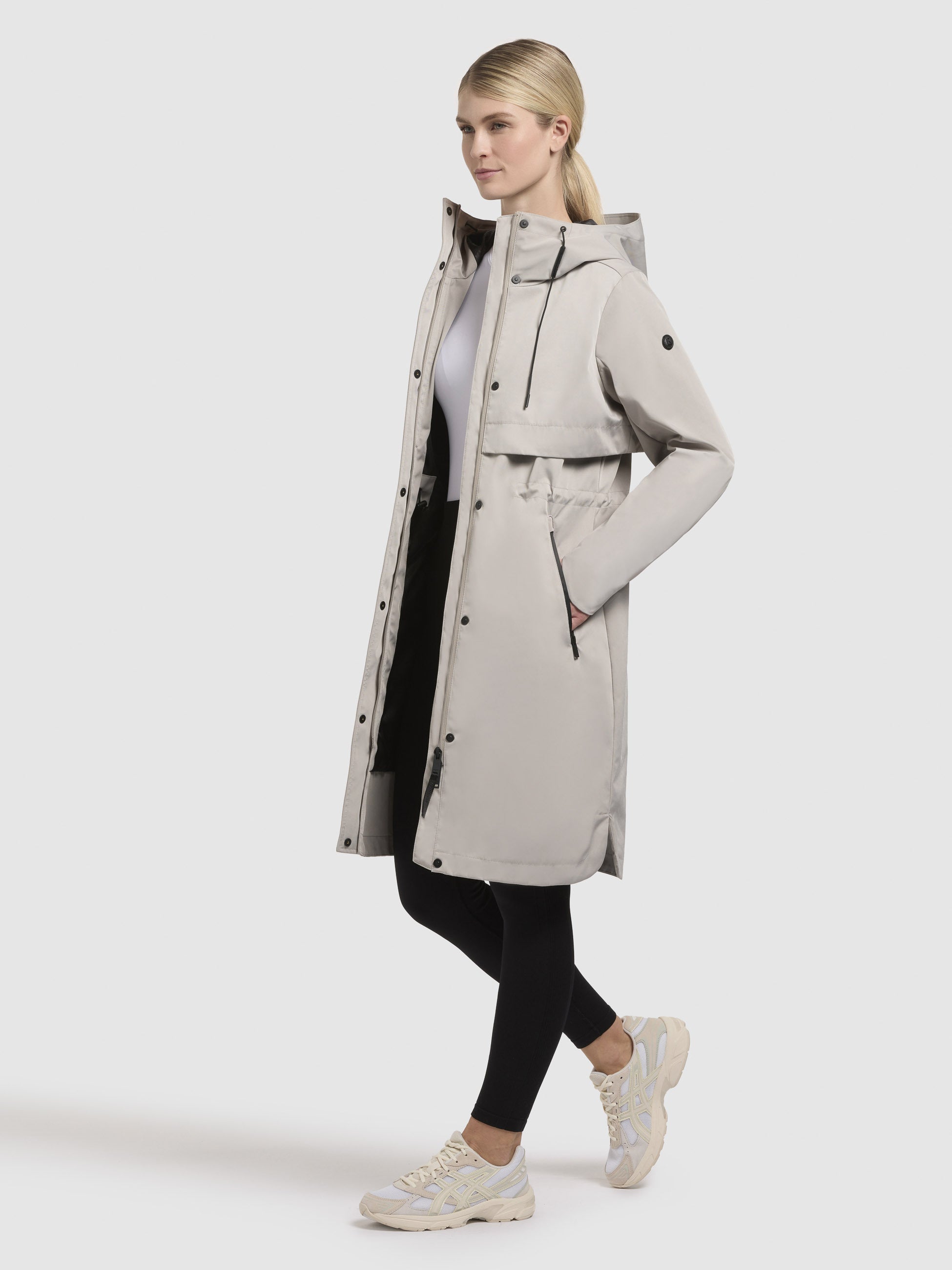 khujo-manao-damen-sommerparka-hellbeige image 2