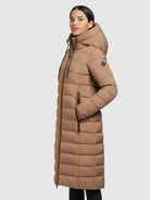 khujo-mantel-simmie-hellbraun-steppmantel-knielang-regular-fit image 5