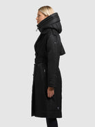 khujo-lexy-coat-damen-black-trenchcoat-knielang image 5