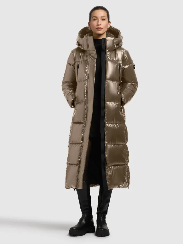 khujo-coat-rubina-shiny-kane-brown-wasserabweisender-glanz-steppmantel image 1