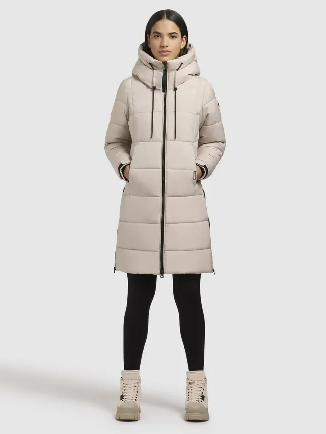khujo-mantel-indie2-hellbeige-warm-wattierter-damen-wintermantel image 1