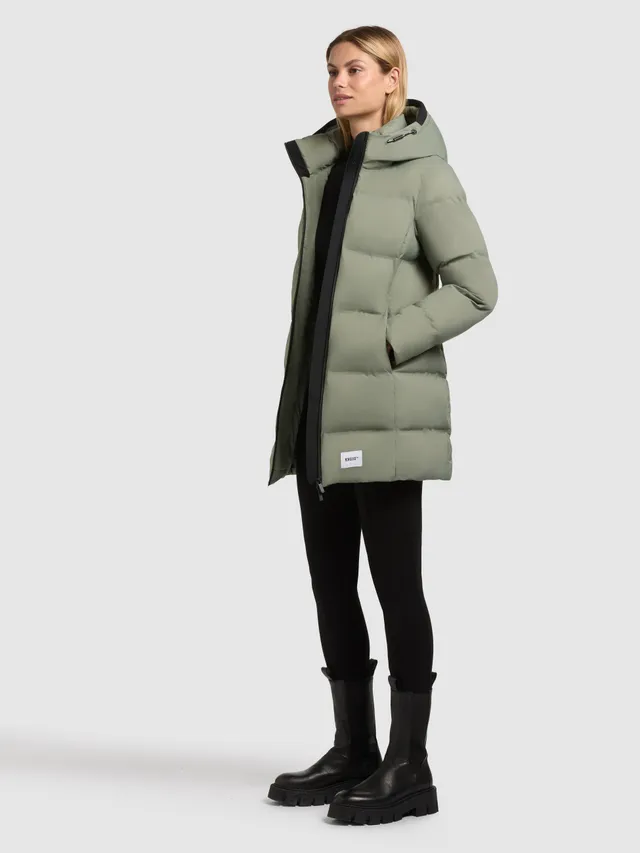 khujo-jacket-tanare3-muted-green-wattierte-steppjacke-regular-fit-damen image 1