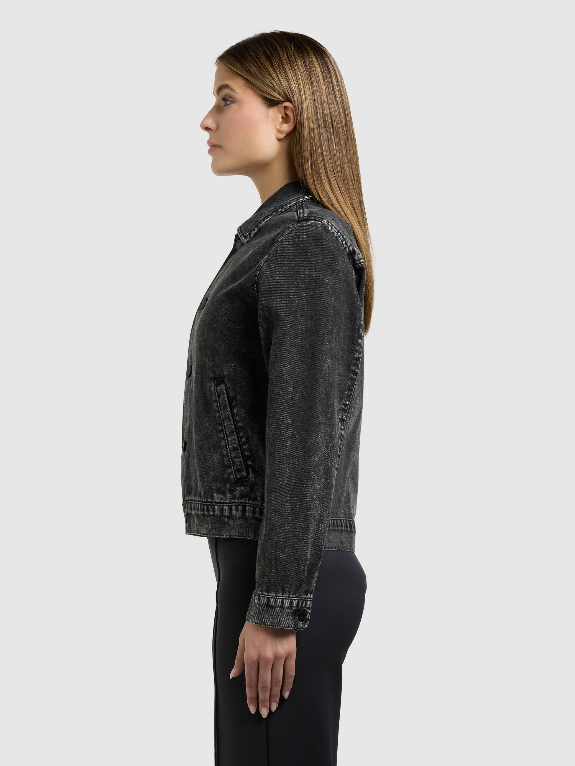 khujo-renia-damen-jeansjacke-black-gerade-blouson-aus-baumwoll-denim image 5