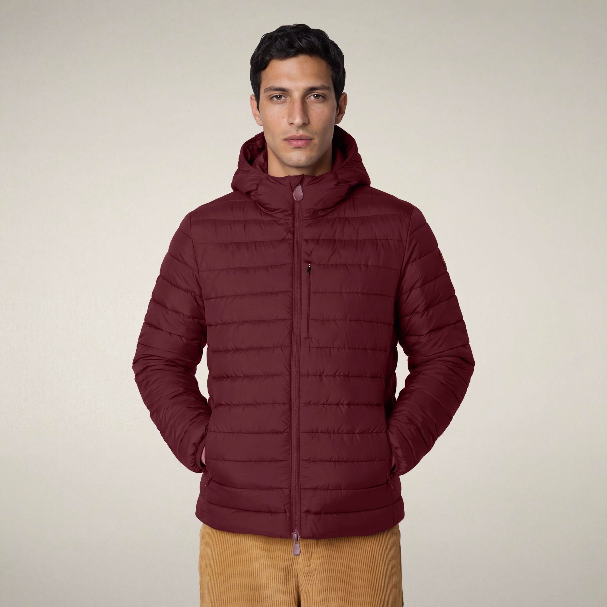 save-the-duck-juncus-herren-puffer-bordeaux-winterjacke-mit-kapuze image 5