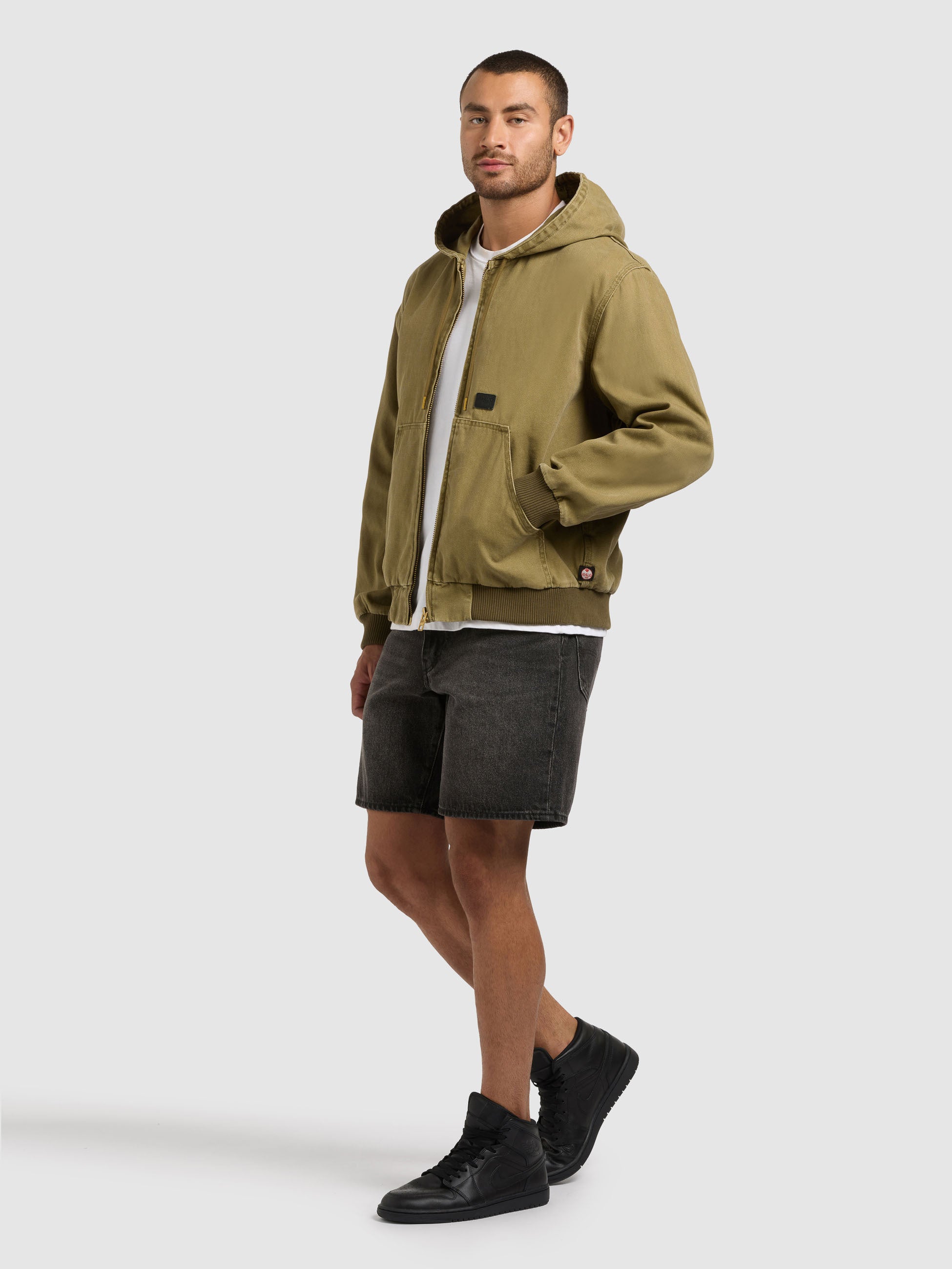 khujo-rhiis-workwear-jacke-canary-green-mit-kapuze image 5