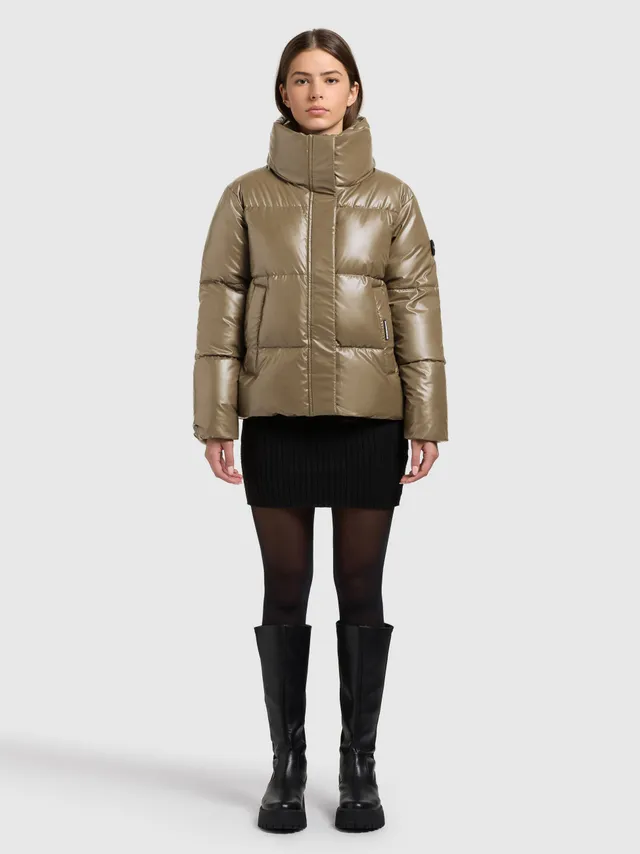 khujo-jacke-rinja2-shiny-cane-brown-h-ftlange-damen-winter-steppjacke image 1