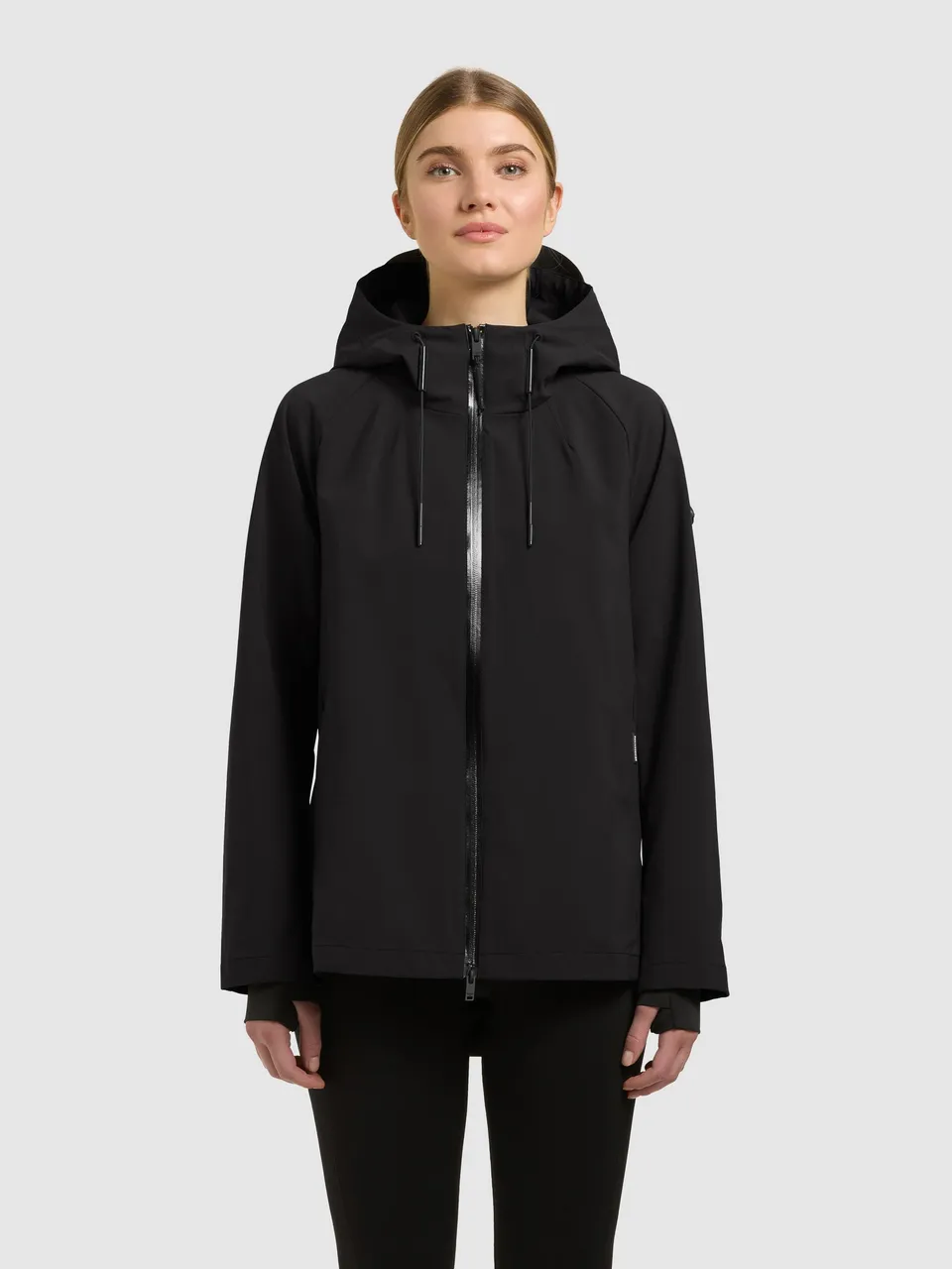 khujo-jacke-wrem-black-damen-kapuzenjacke-wasserabweisend image 1