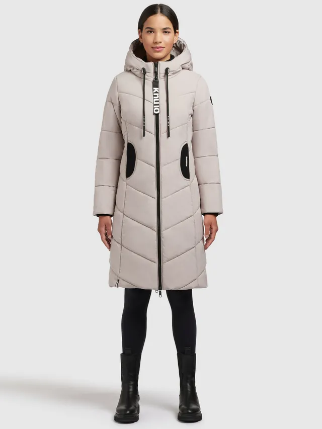 khujo-mantel-aribay4-light-hellbeige-lange-damen-steppjacke image 1