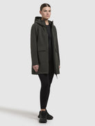 khujo-jacket-yoni-dark-green-wasserabweisende-damen-regenjacke-sommerjacke image 2