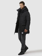 khujo-coat-welm-matt-black-wattierter-damen-steppmantel-mit-kapuze image 2