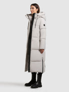 khujo-coat-lumra2-platinum-gray-wadenlanger-steppmantel-regular-fit image 2