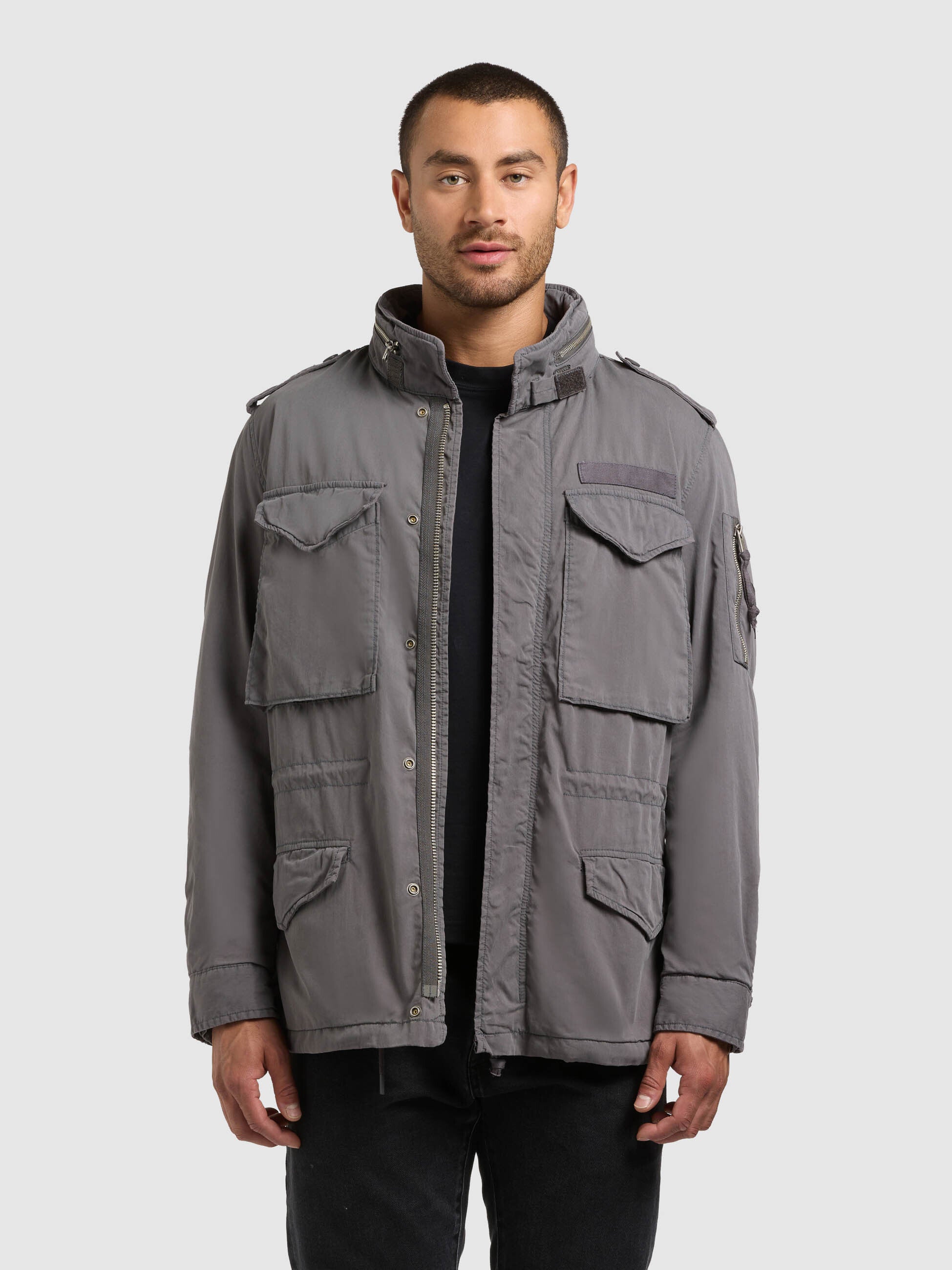 khujo-jacke-ovin-damen-fieldjacket-sea-grey-regular-fit-military image 4