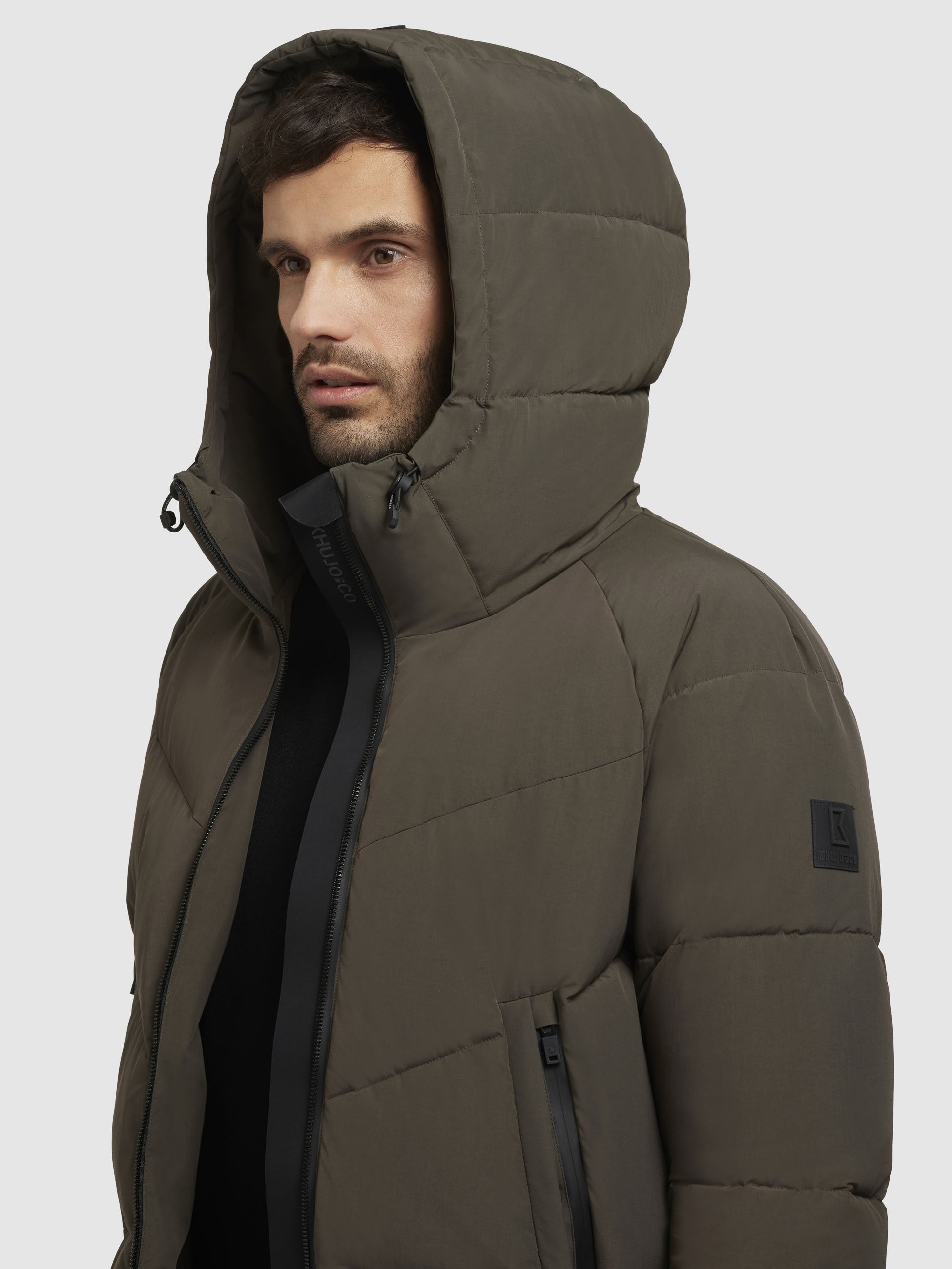 khujo-mantel-wattan-khaki-knielanger-damen-steppmantel-im-loose-fit image 7