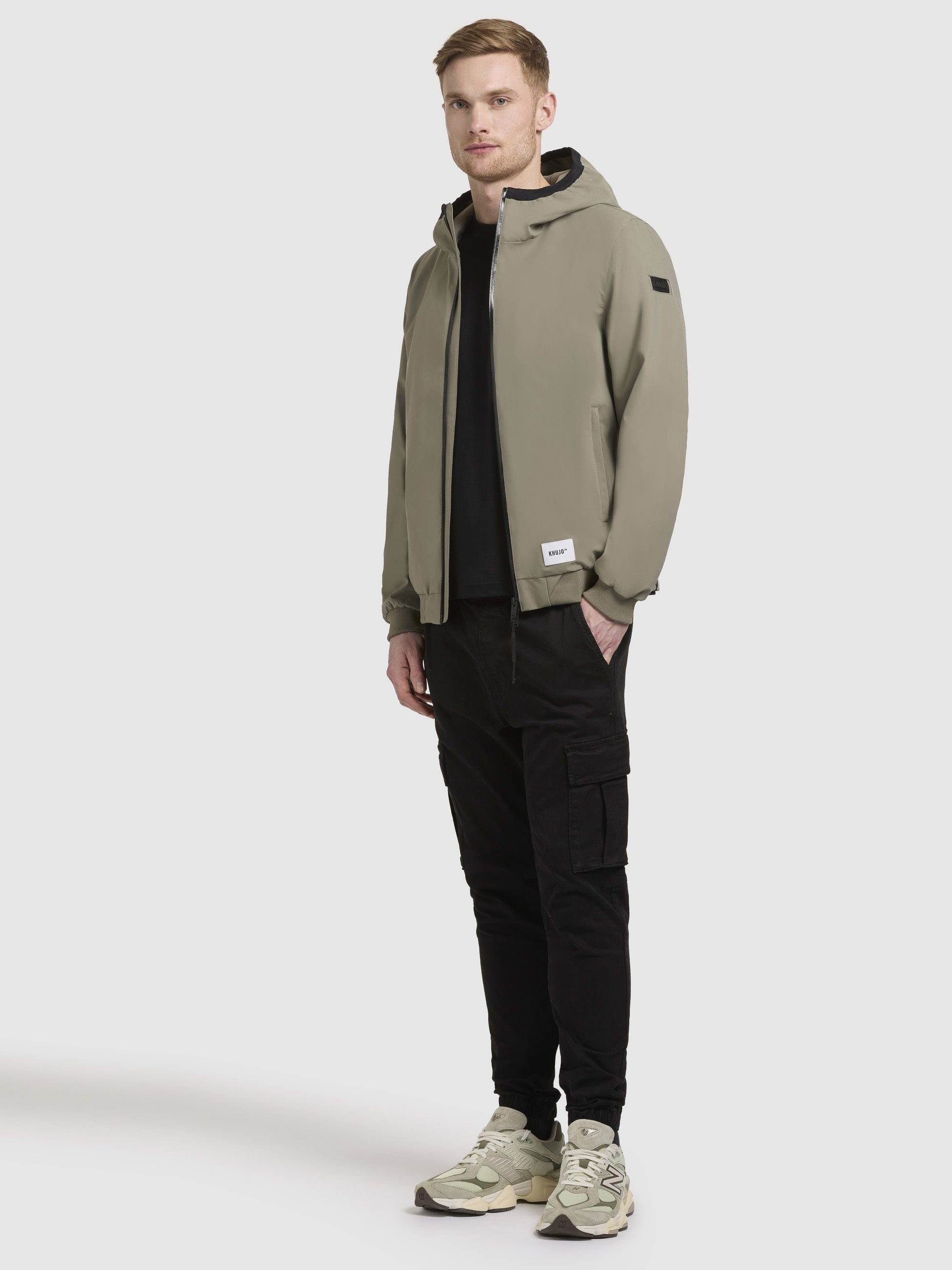 khujo-jacke-larm-graugr-n-kapuzenjacke-regular-fit-wasserabweisend image 2