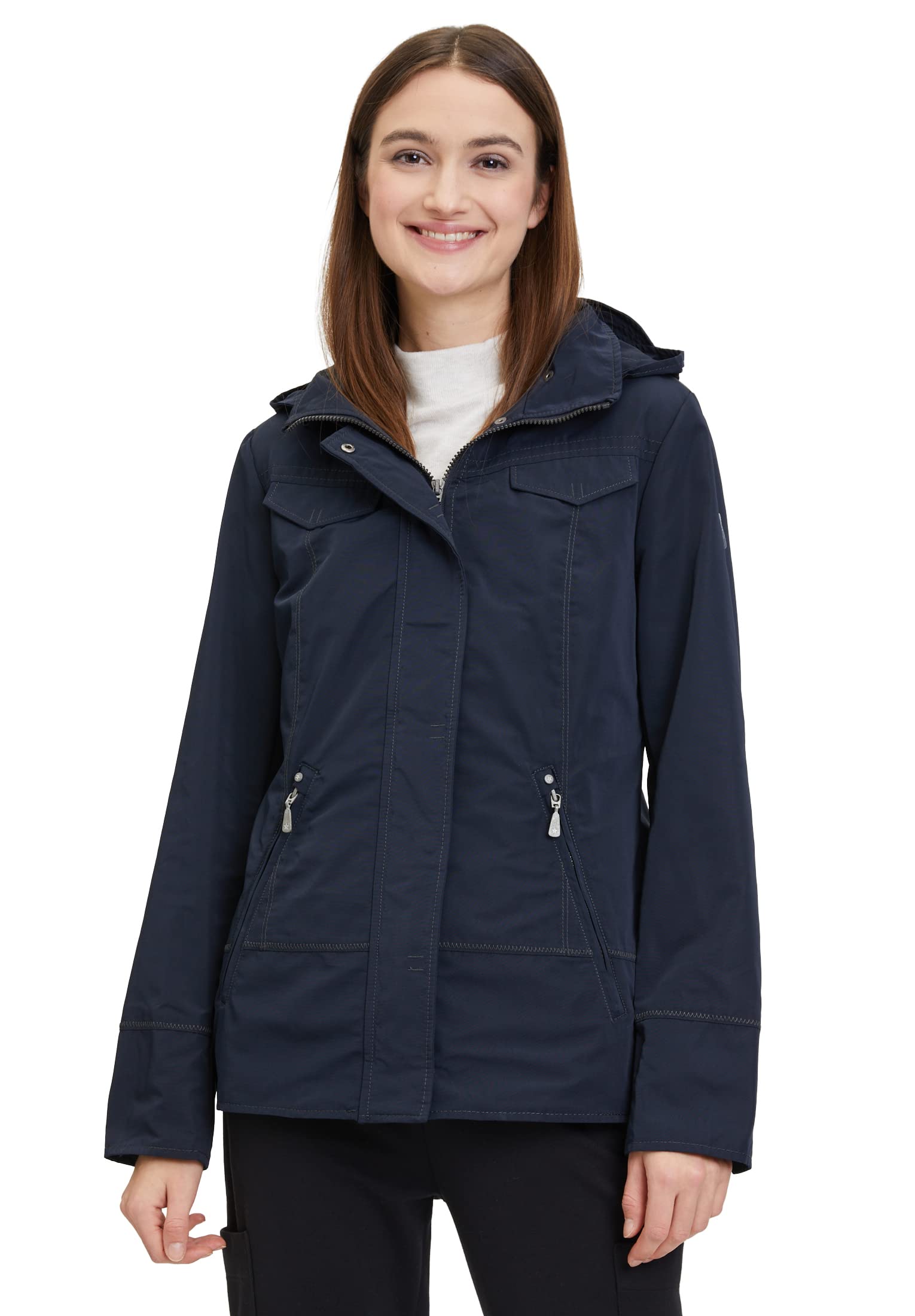 gil-bret-damen-jacke-dublin-sportive-steppjacke-mit-nieten-und-streifenfutter image 1