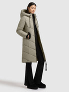 khujo-coat-aribay-light-witcher-green-damen-steppmantel-mit-strick image 6