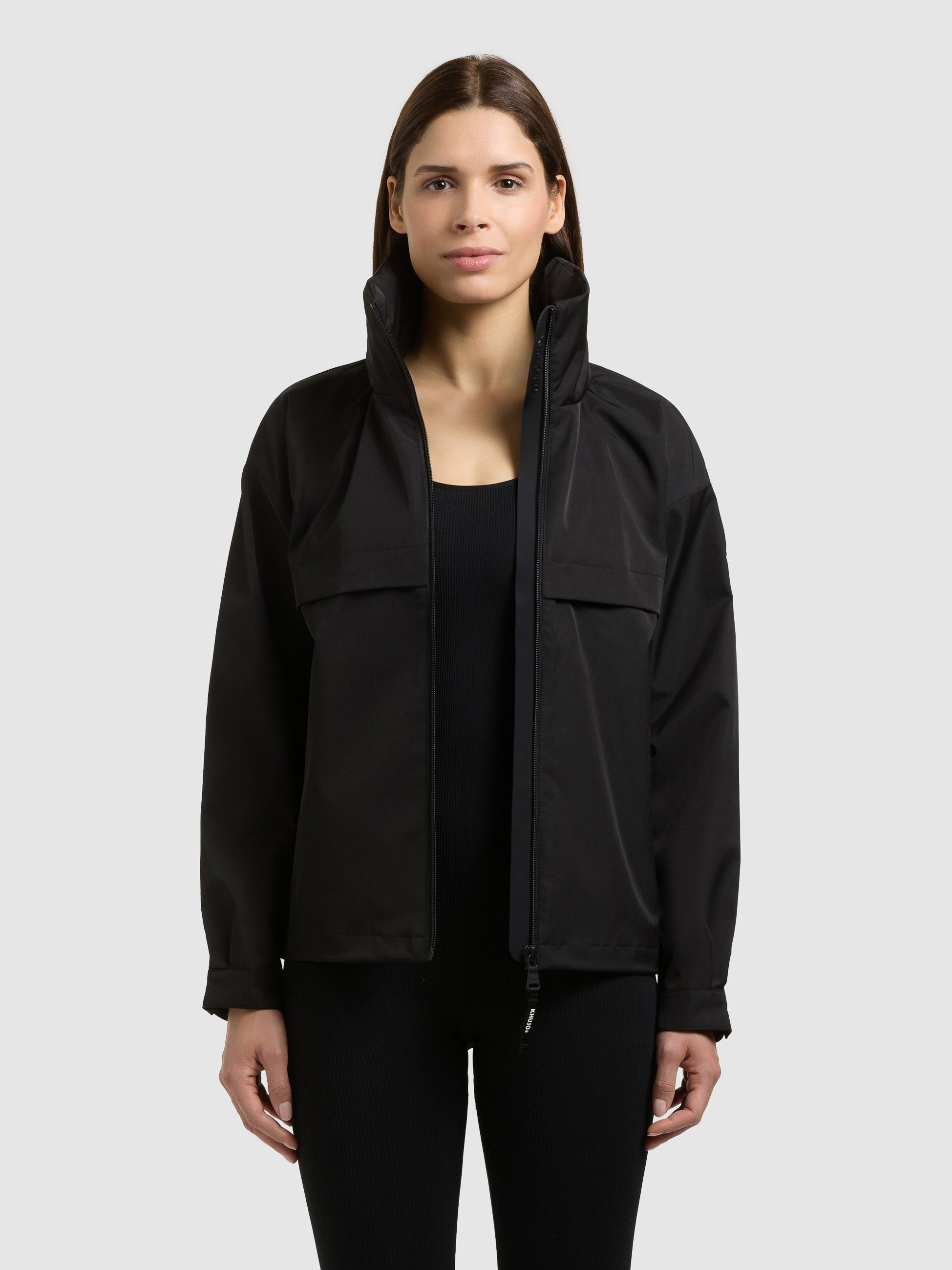 khujo-jacke-raibe2-black-leichte-kapuzenjacke-damen-regular-fit image 4