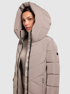 khujo-coat-darka2-greige-wattierter-steppmantel-damen-mit-gro-er-kapuze image 7