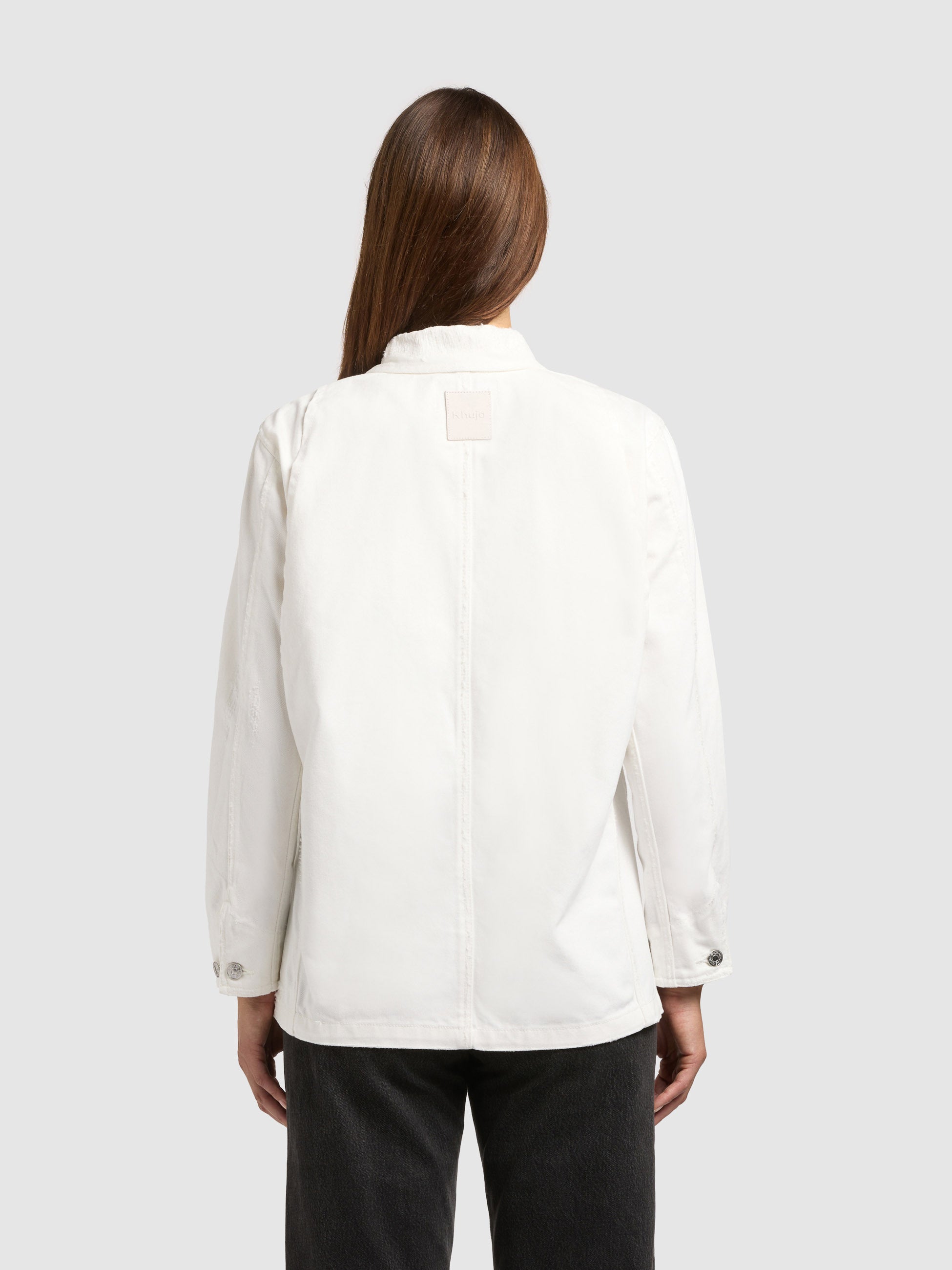 khujo-miria-damen-jeansjacke-off-white-hemdjacke-destroyed-look image 3