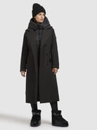 khujo-mantel-elena-damen-trenchcoat-dunkelgrau-knielang-mit-g-rtel image 2