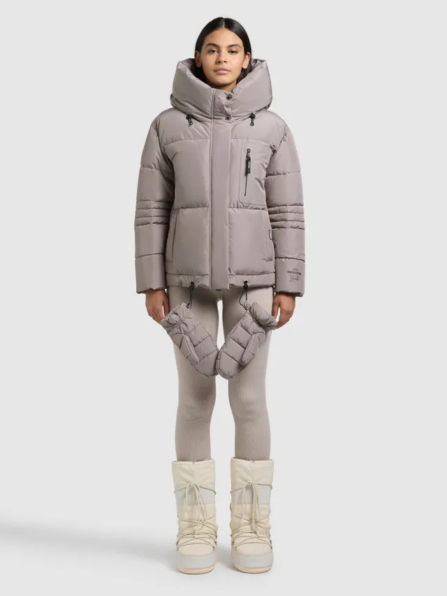 khujo-jacke-peeke2-with-gloves-greige-steppjacke-mit-handschuhen image 1
