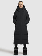 khujo-kaley-damen-coat-black-knielang-regular-fit image 2