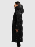 khujo-coat-pulset-shiny-black-wattierter-wintermantel image 5