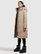 khujo-coat-torino4-sand-damen-steppmantel-knielang image 2