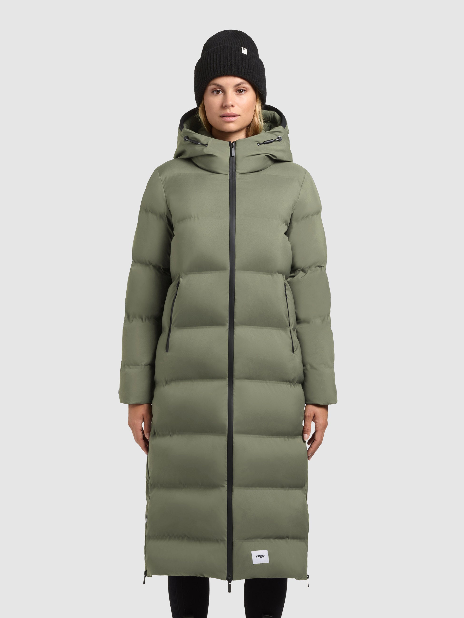 khujo-mantel-larea3-muted-green-damen-langer-winter-steppmantel image 4