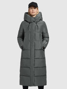 khujo-coat-soulani3-gray-damen-steppmantel-wadenlang image 4