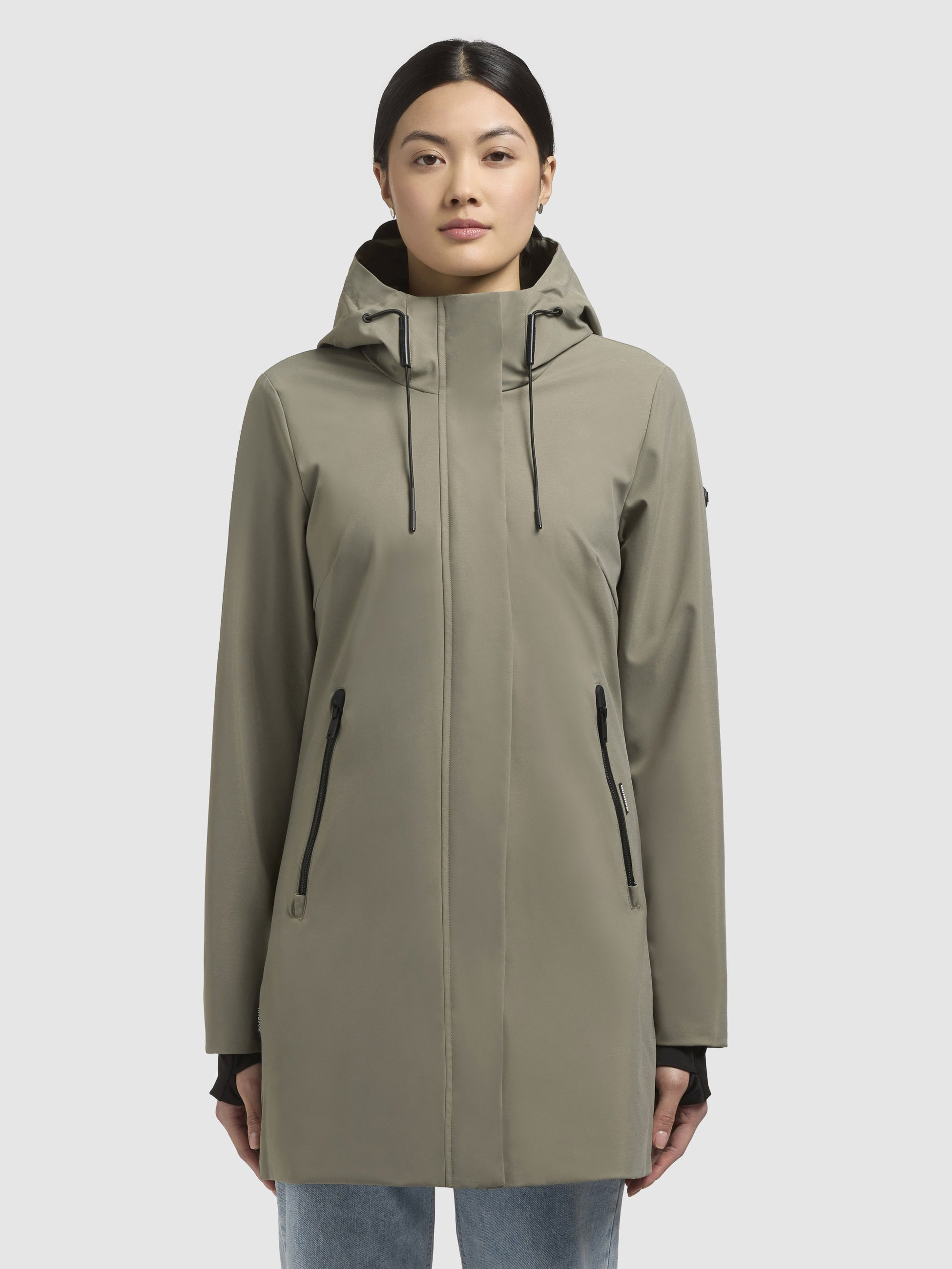 khujo-jacke-izaf3-graugr-n-leichte-regenjacke-damen-mit-kapuze image 4
