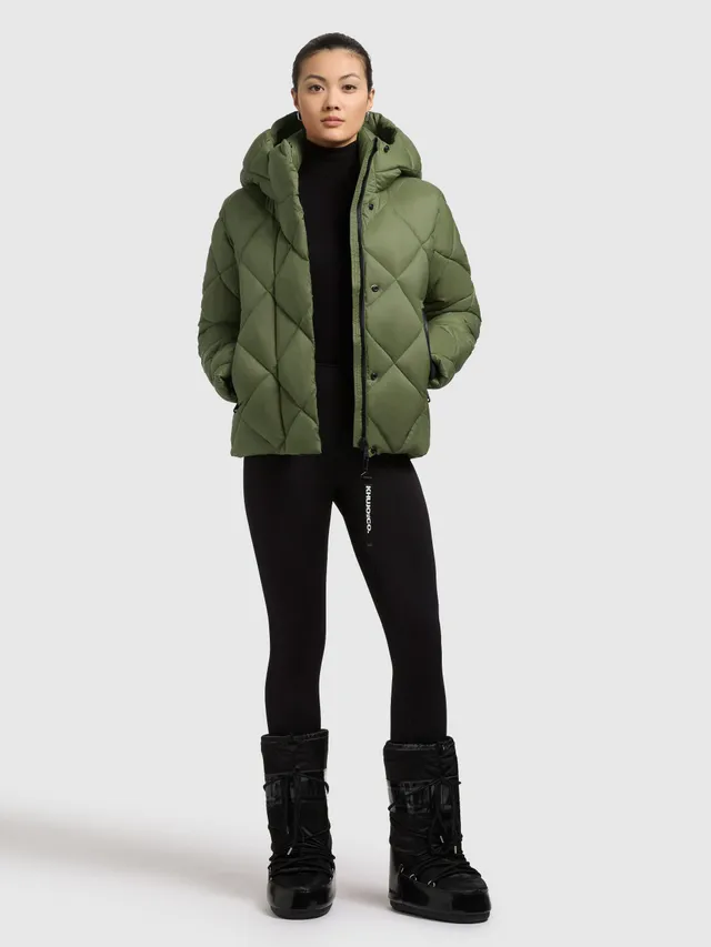 khujo-jacke-lilian-fern-green-damen-steppjacke-h-ftlang-rautenstepp image 1