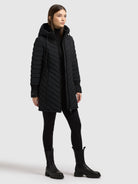 khujo-mantel-nita4-black-kurzmantel-gesteppt-tailliert image 6