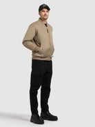 khujo-adon-damen-bomberjacke-beige-h-ftlange-bergangsjacke image 2