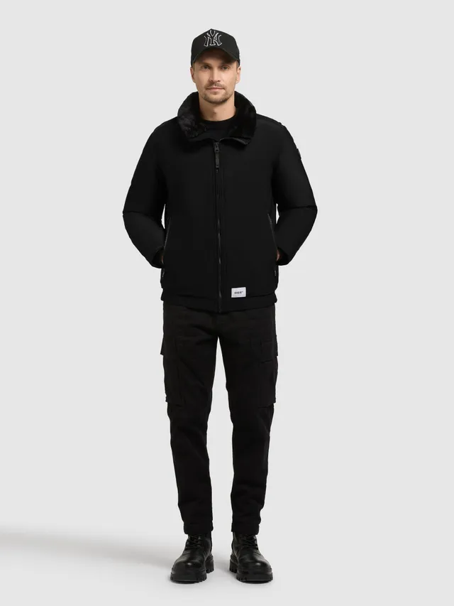 khujo-jacke-huey-black-h-ftlange-damen-blousonjacke-mit-teddyfleece image 1