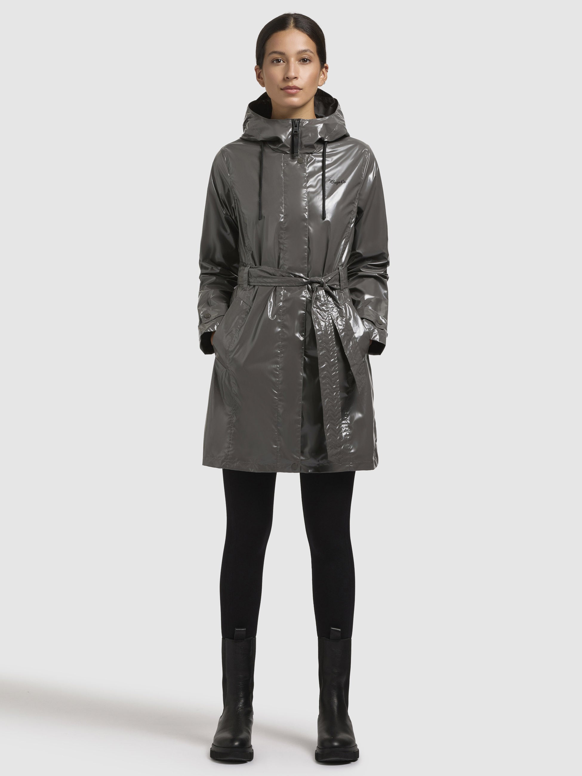 khujo-mantel-dolea-dunkelgrau-wasserabweisender-damen-trenchcoat-mantel image 1