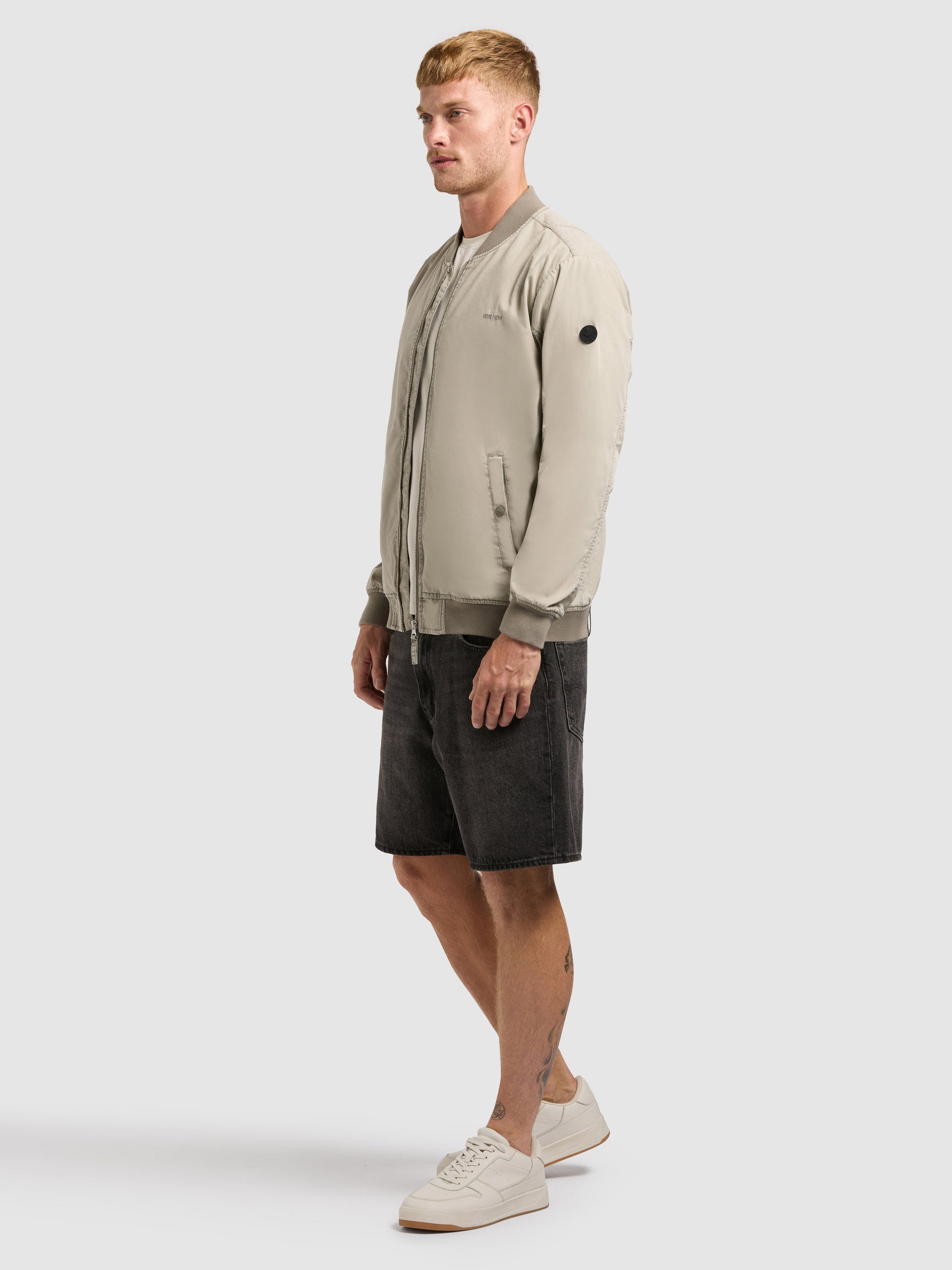 khujo-jacke-ulric-light-grey-blouson-college-damen image 2
