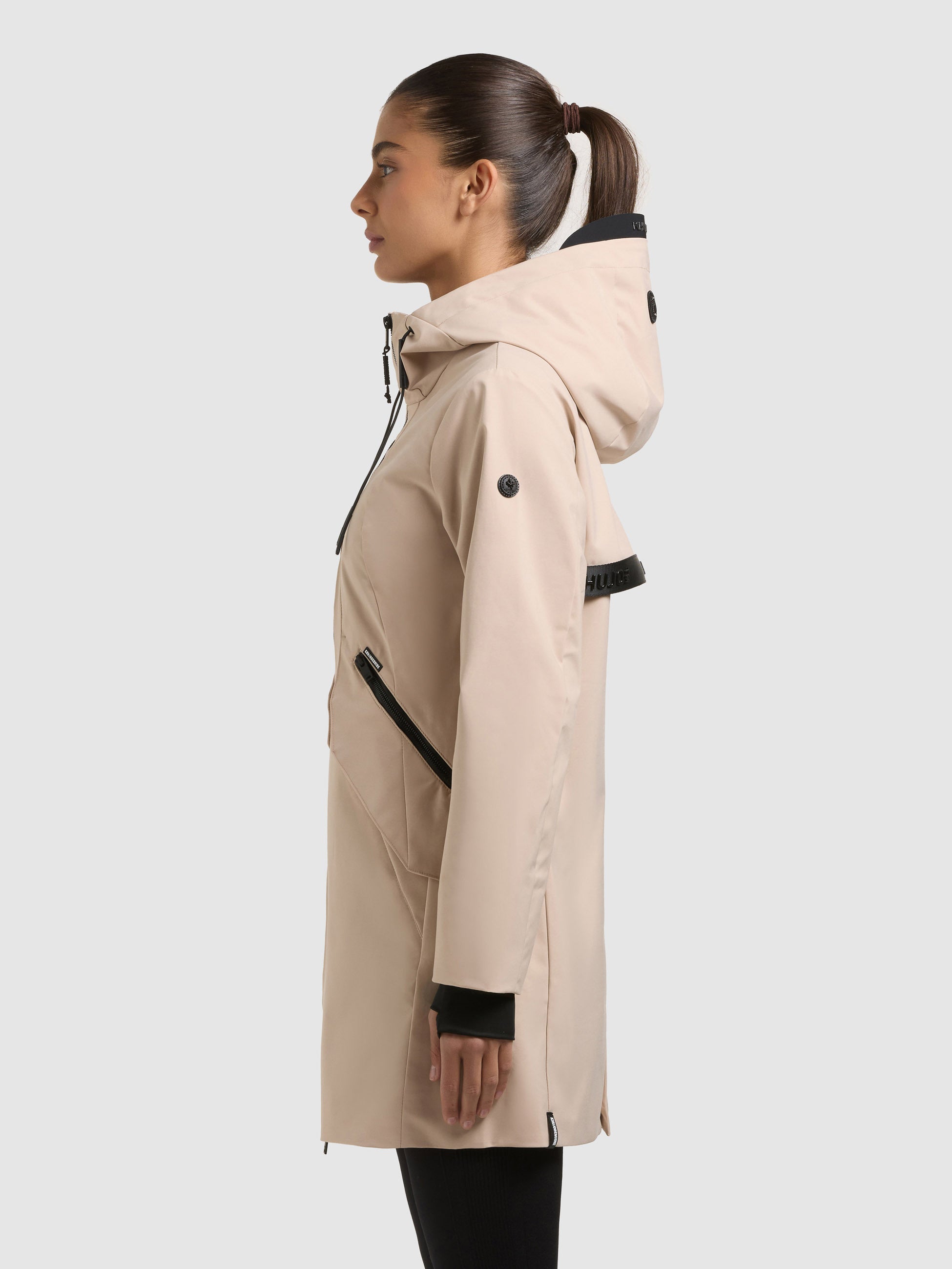 khujo-eiza-jacke-soft-beige-lange-regenjacke-mit-kapuze-wasserabweisend image 5