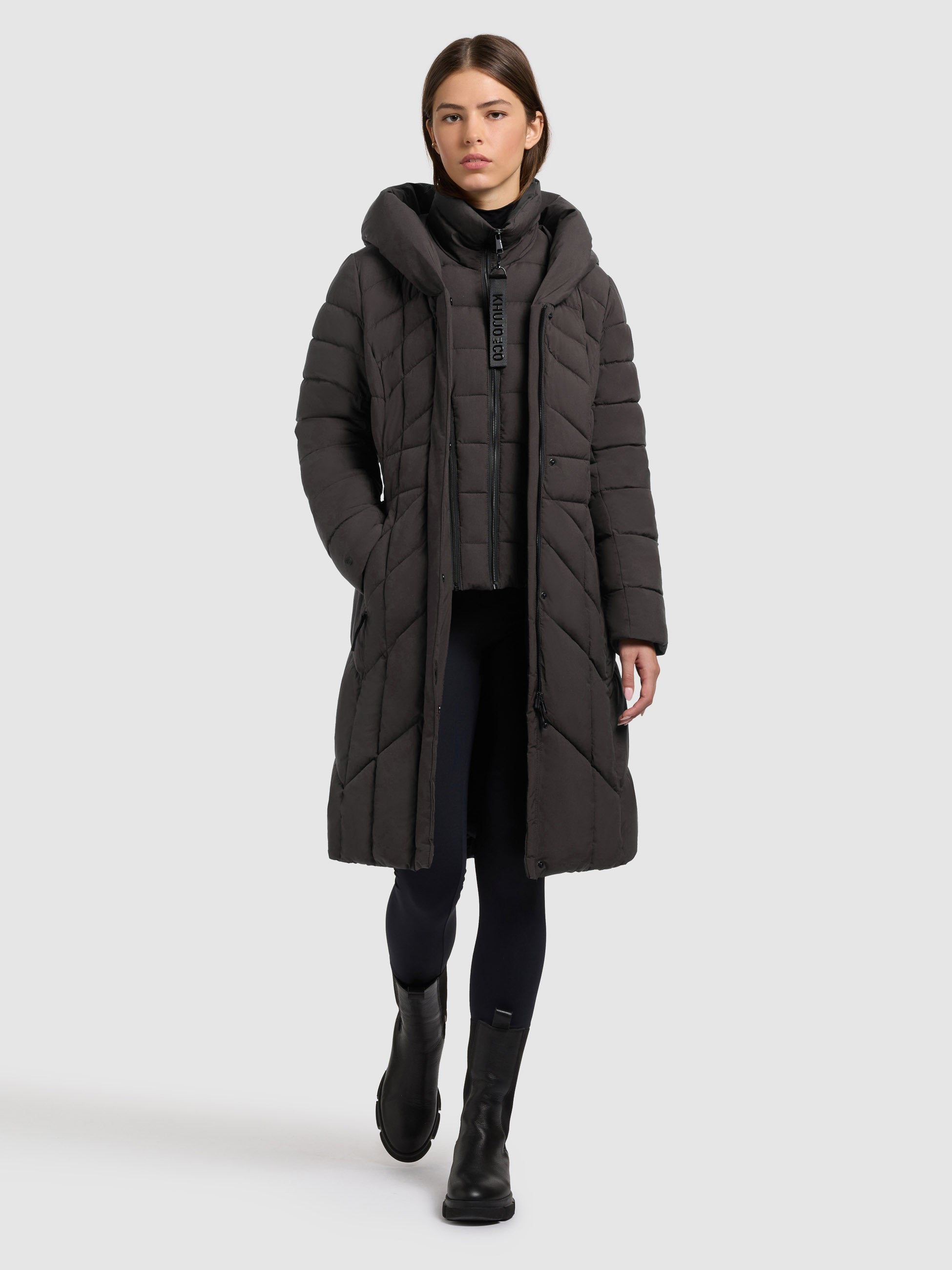 khujo-coat-laio-2in1-steppmantel-graphite-gray-kurzmantel-mit-herausnehmbarem-ei image 1