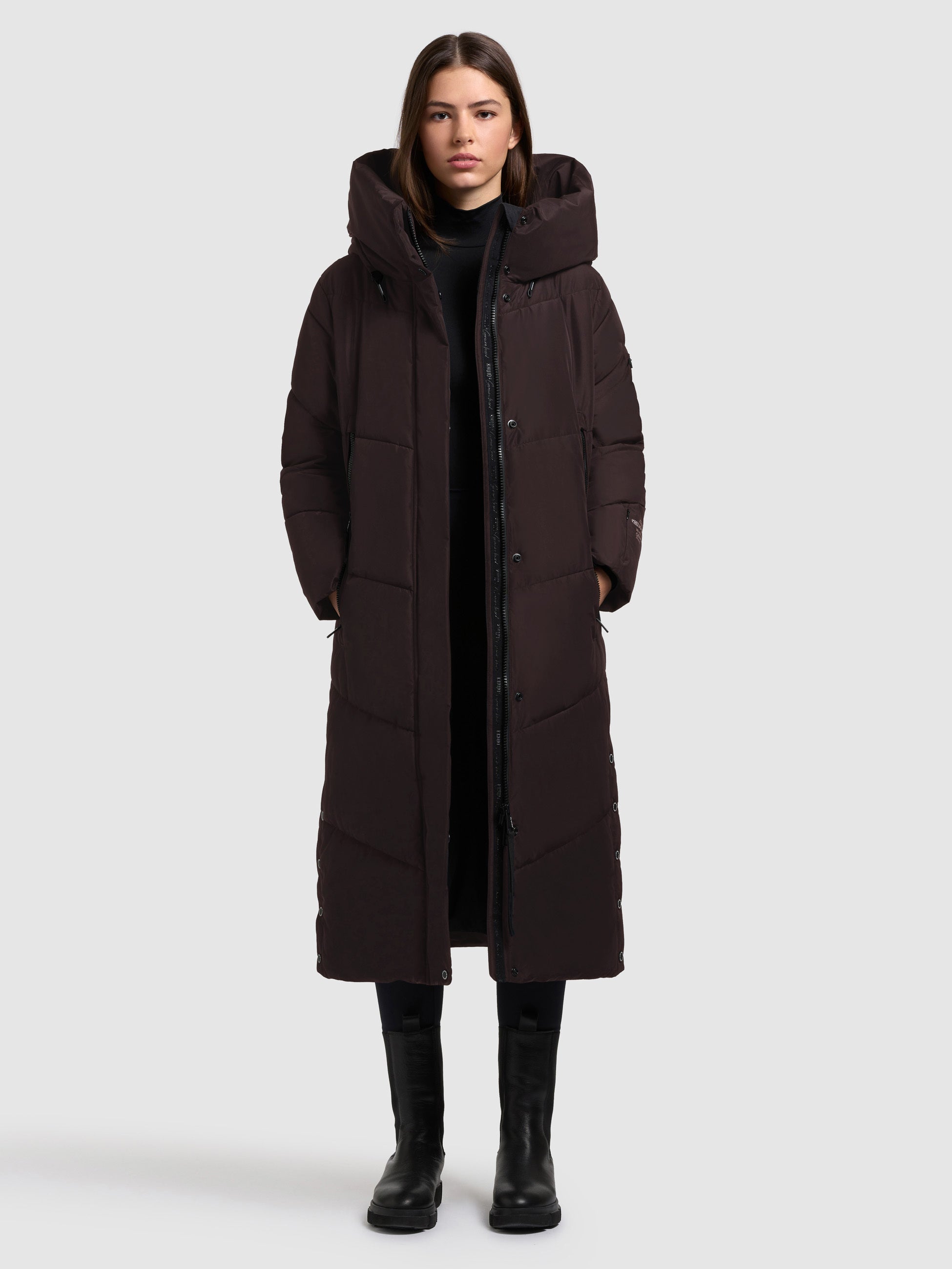 khujo-mantel-pulset-matt-moody-plum-damen-winter-steppmantel-knielang-wattiert image 1