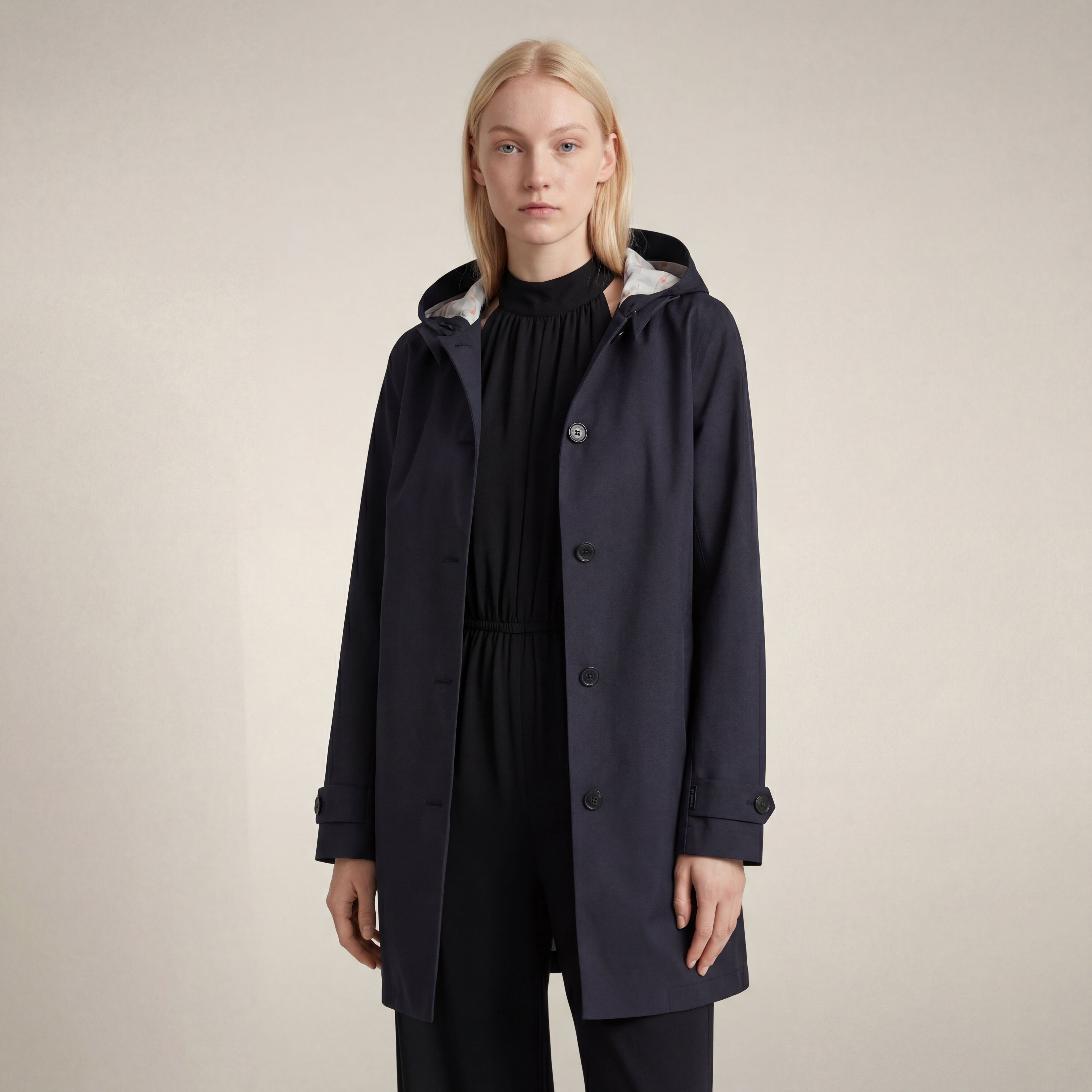save-the-duck-april-damen-regenmantel-blau-schwarz image 5