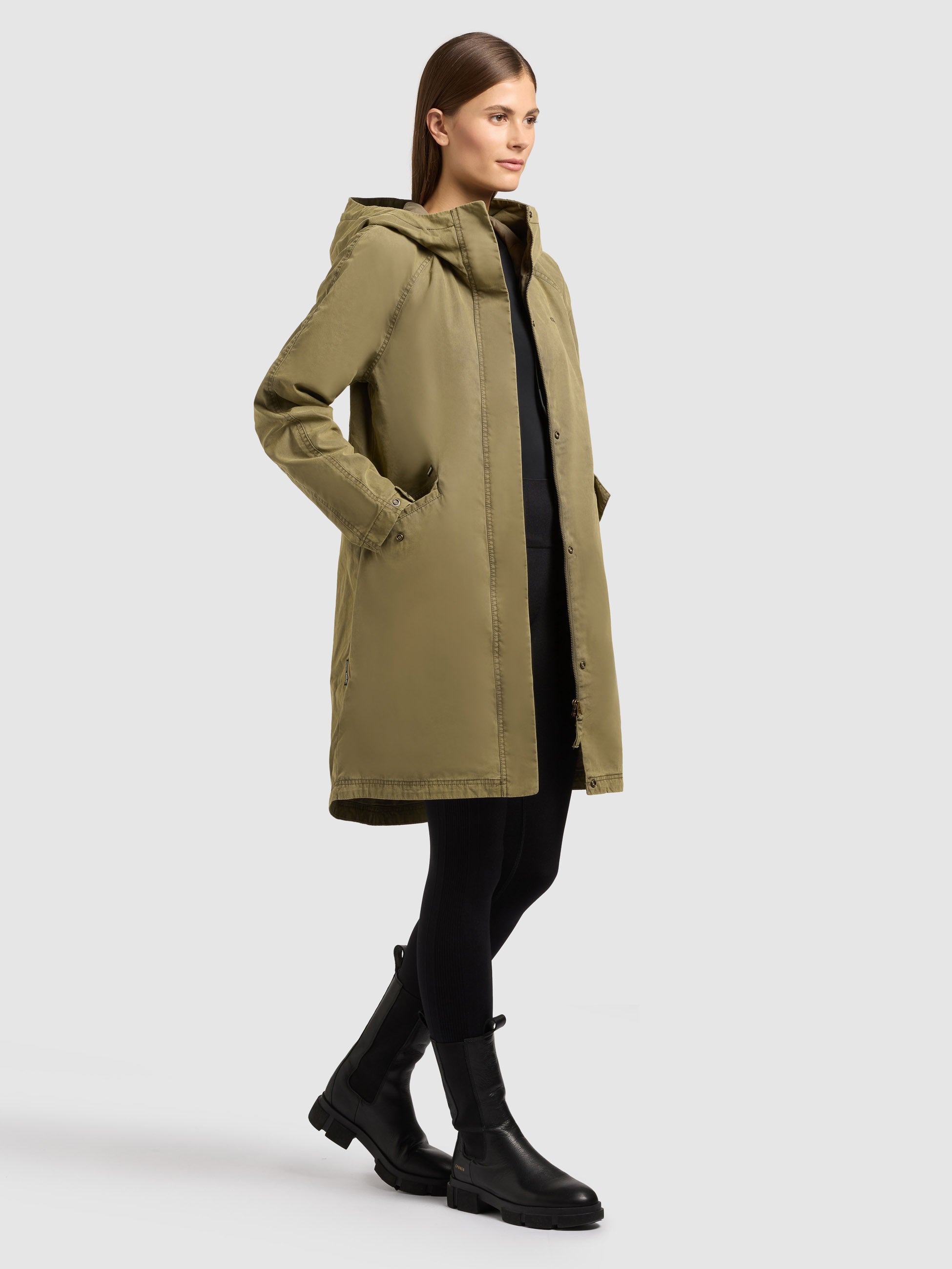 khujo-mantel-leal-turtle-green-damen-parka-vintage-look image 6