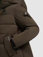 khujo-barla-wintermantel-dark-olive-wattiert image 8