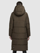 khujo-coat-eviel-steppmantel-dark-olive-knielang image 3